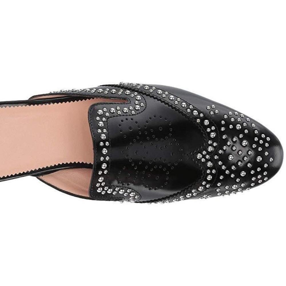 Studded Academy penny loafer mules